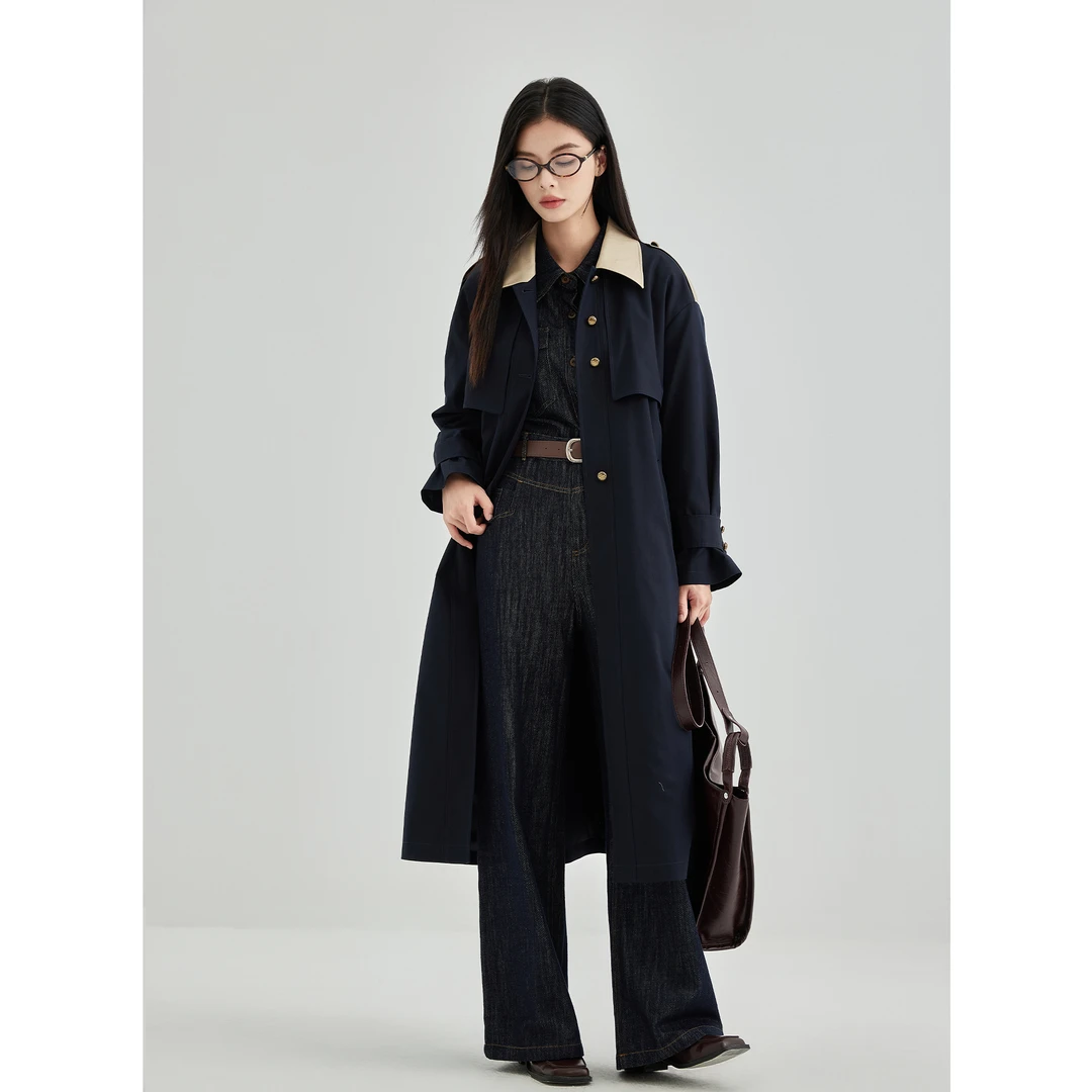 【龙掌柜.】24年秋款显瘦气质时尚中长款百搭风衣85203