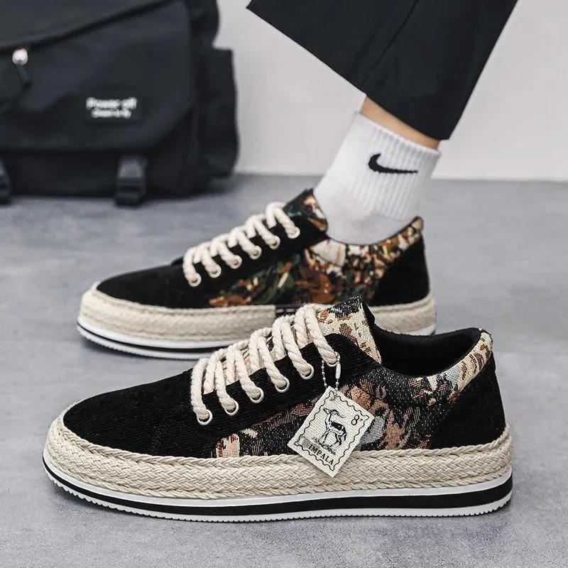 网红爆款男士帆布鞋2024ins小众低帮运动休闲板鞋时尚百搭潮鞋子