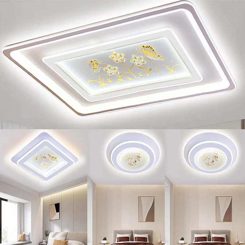 【新款蝶恋花全屋套餐】玻璃吸顶灯轻奢大气超亮卧室餐厅灯大厅灯