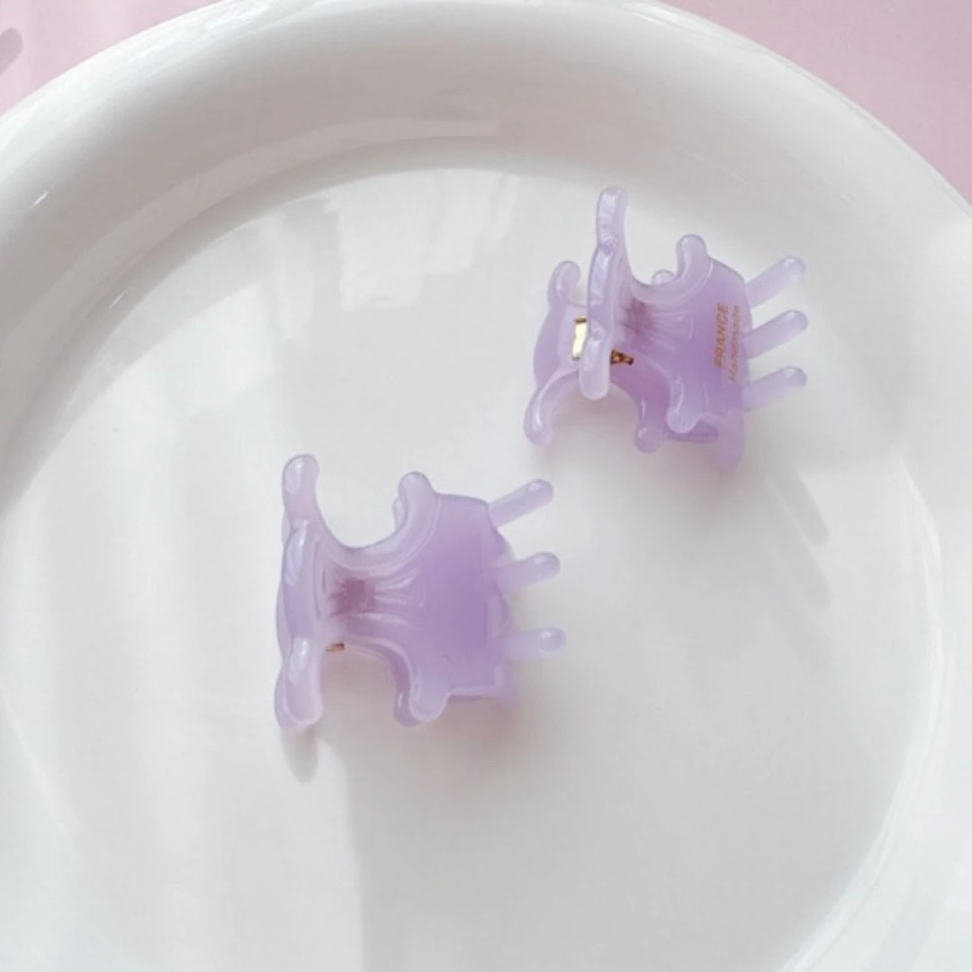 韩国小抓夹发夹发卡迷你可爱彩色紫色糖果色少女心甜美ins透明