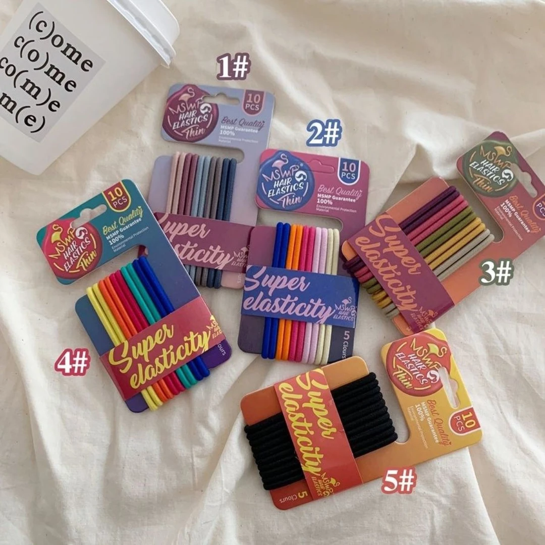 新色系糖果色基础发绳简约百搭头绳发圈彩色扎发皮筋韩国发饰女