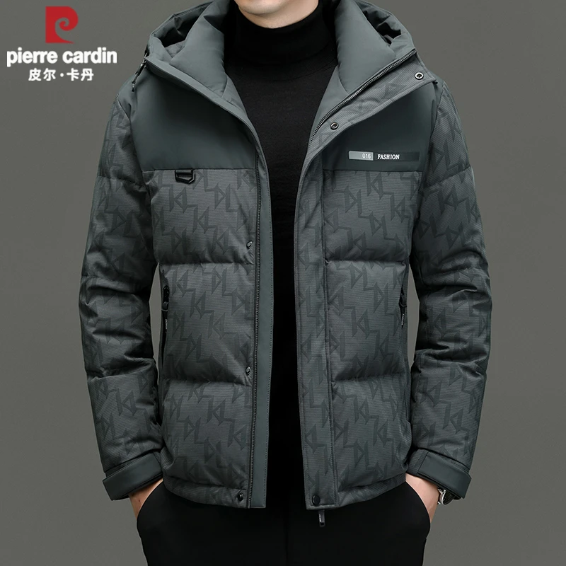 皮尔卡丹90%白鸭绒羽绒服男士冬季2024新款保暖防风外套户外男装