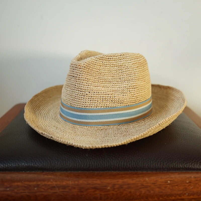 檀健次同款拉菲草爵士礼帽男女夏天度假防晒遮阳草帽休闲百搭沙滩