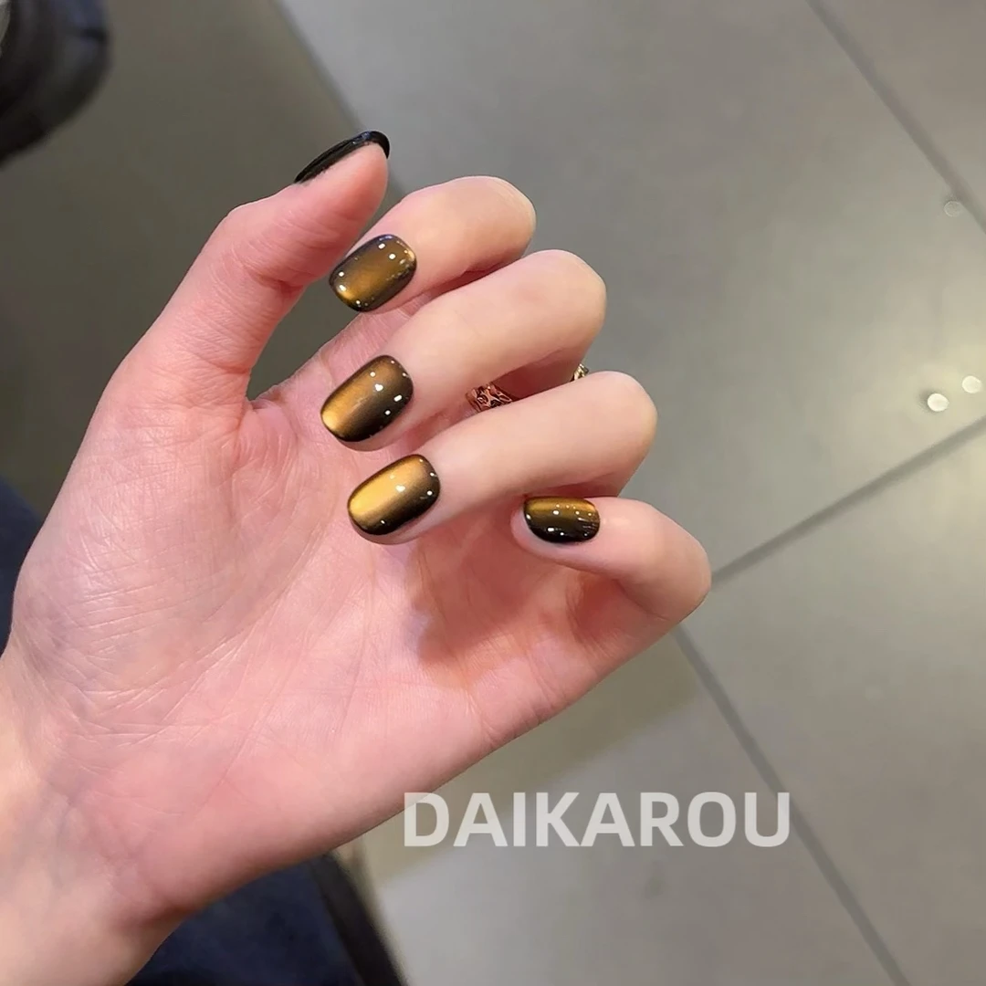 暗夜猫睐 黛卡柔 预售 哇擦么 此度 短椭圆 中椭圆手工穿戴甲10片