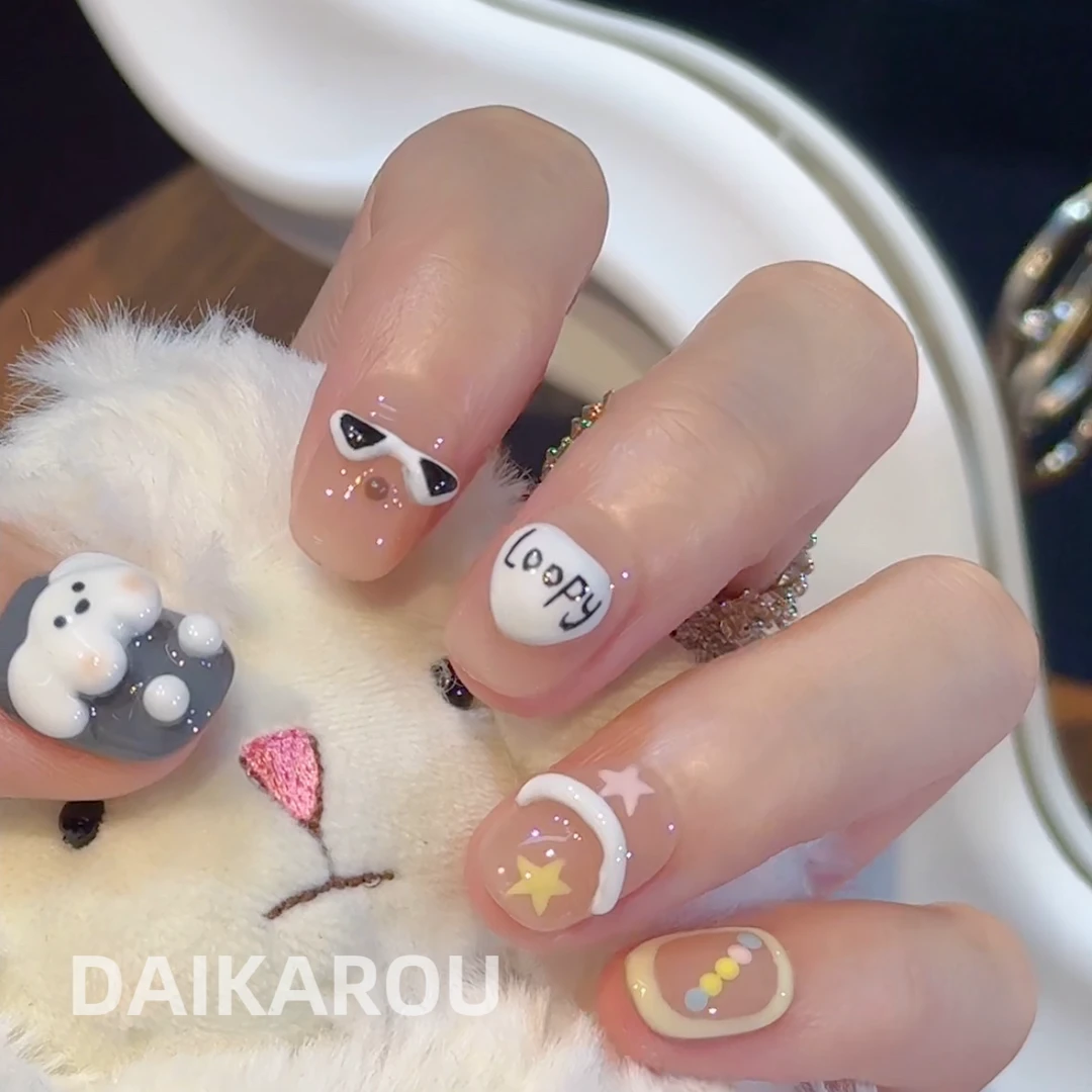 海狸loopy 黛卡柔 预售 哇擦么 新甲型 此度 手工穿戴甲10片