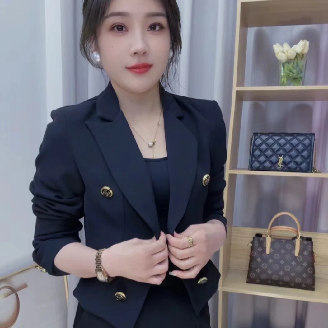 2024春夏新款小众设计感上衣女小个子修身显瘦百搭小西服外套女士