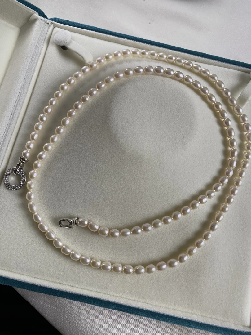 5-6mm淡水米珠毛衣链83cm（左右）