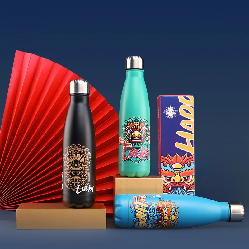 奉旨造物 瑞兽保温运动国潮水瓶 创意十足