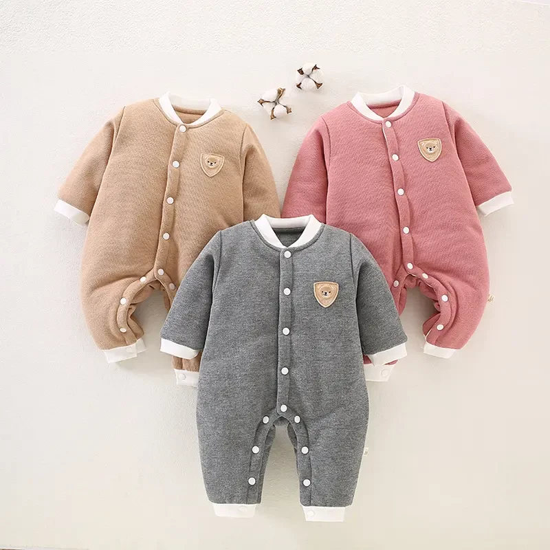 【可可鸭】宝宝棉服婴儿连体衣秋冬男女婴幼儿哈衣加厚新生儿棉衣