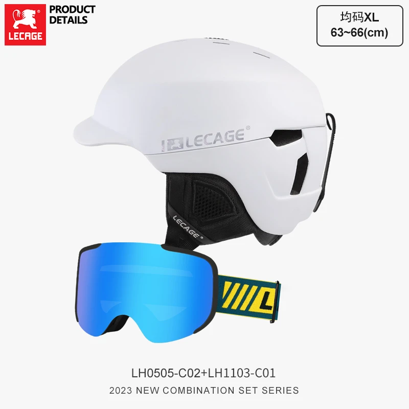 乐凯奇加大码滑雪头盔保暖透气抗冲击耐摔男女专业滑雪护具头盔