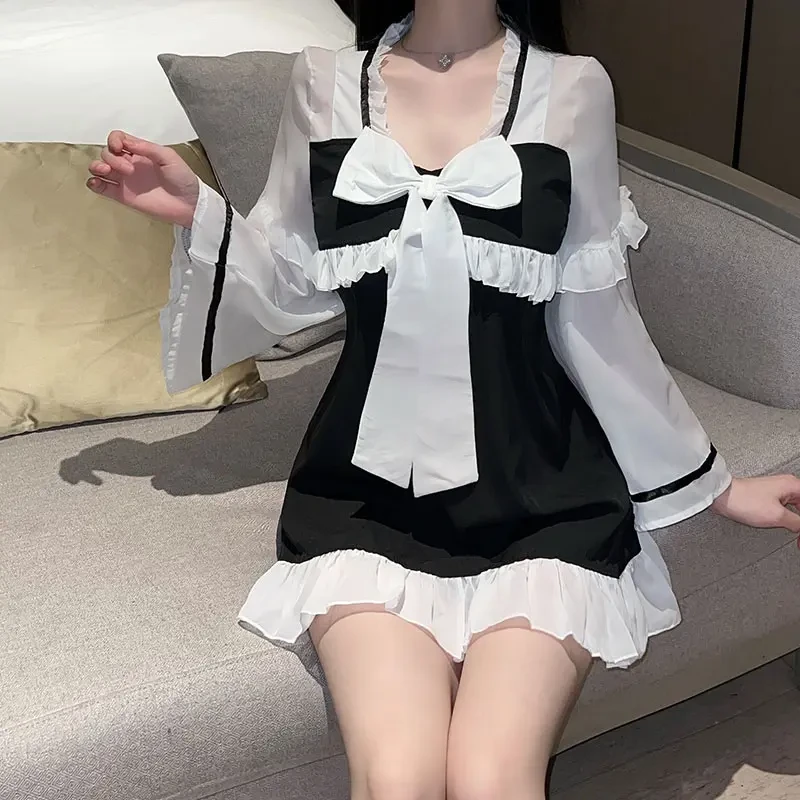 【夜华精选】女士女士睡衣睡裙性感透气潮流薄款宽松可爱