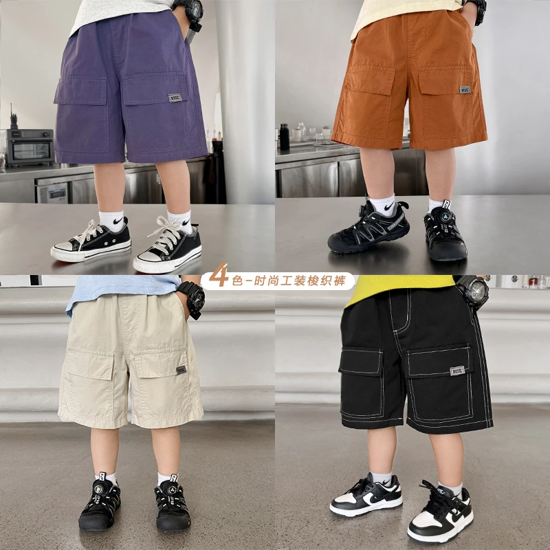 男童工装短裤夏装夏款婴儿童装洋气小童宝宝中裤子薄潮夏季X4445