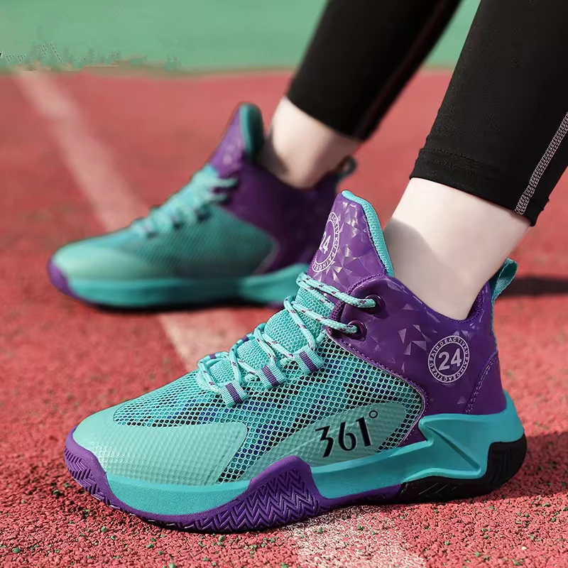 36l儿童篮球鞋男童春秋季网面透气童鞋中大童学生运动鞋防滑球鞋