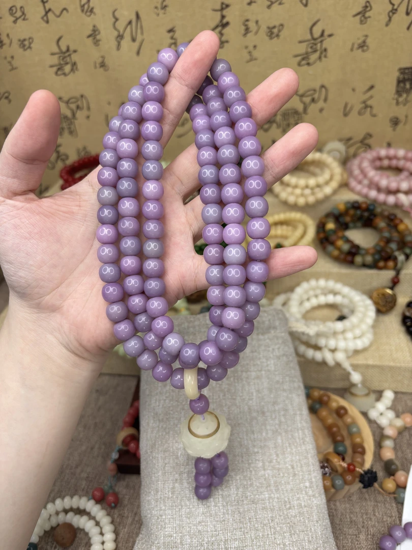 【时樱仙子】108天然紫菩提9*10【送盘玩袋+单圈+5香丸】