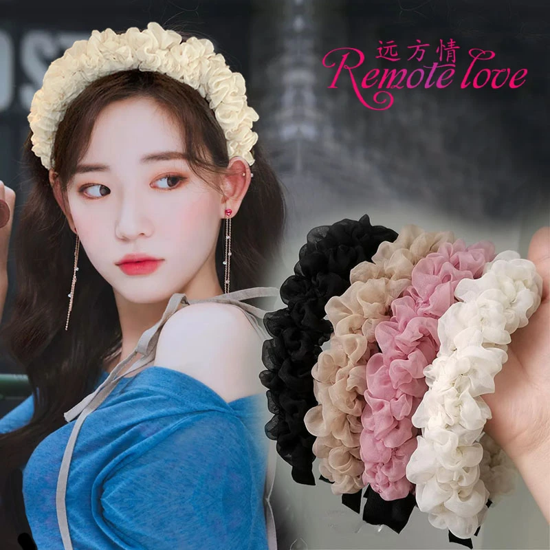 remote love/远方情 锌合金布艺发饰 森系超仙气质褶皱发箍T1684