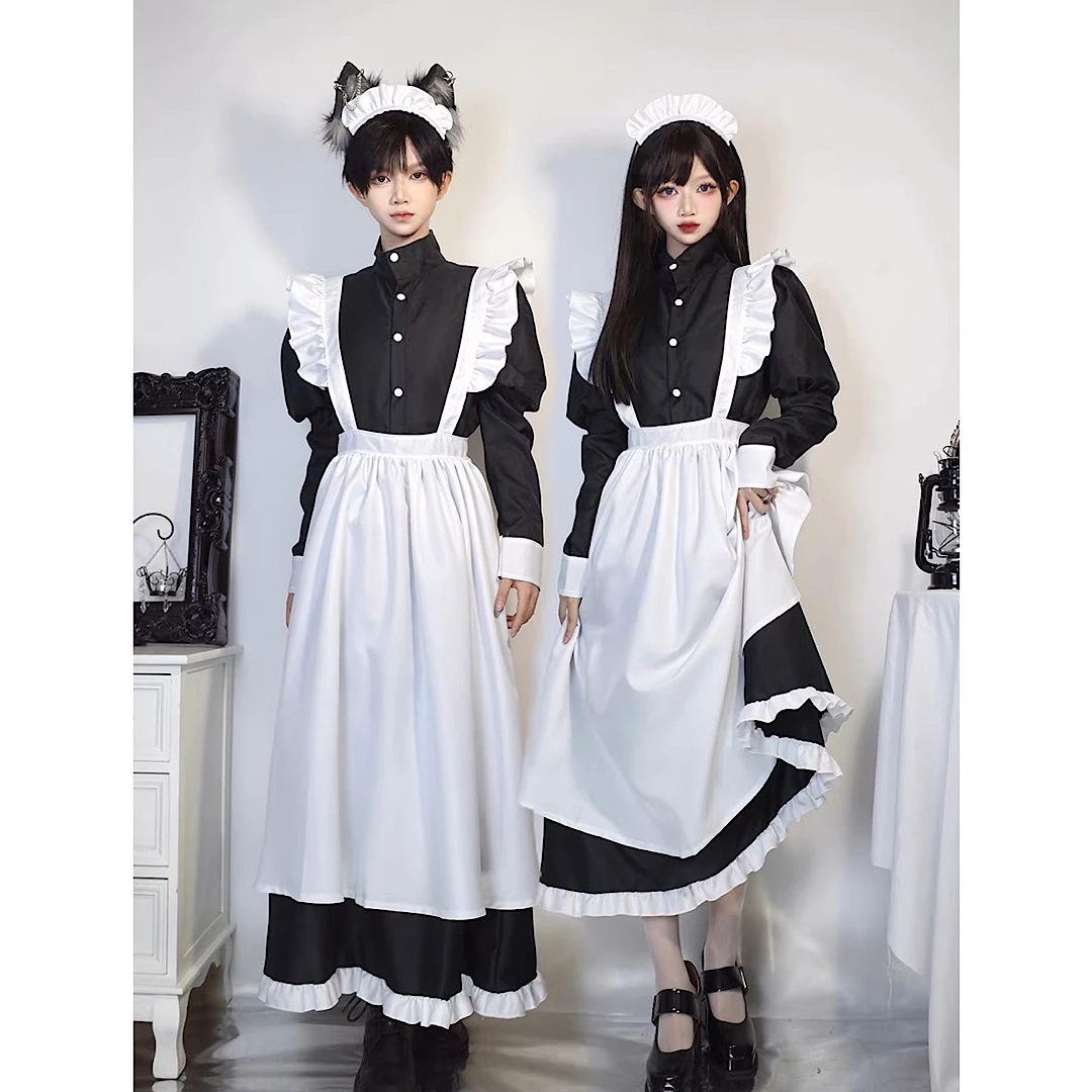 一只女仆男女款漫展女仆服装 COSPLAY演出服连衣裙长袖lolita大码