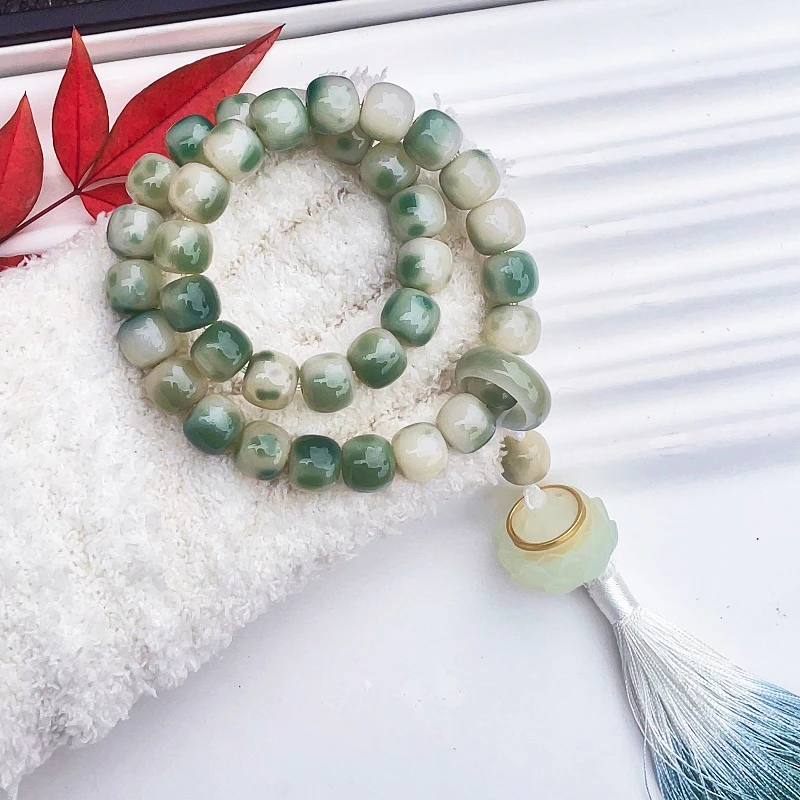 一念禅艺青峰松岱菩提手持手串古风小众菩提根把玩件男女同款