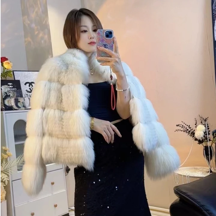 小琪琪家 (E3201-E3400)气质女装外套网红时尚百搭款真皮狐狸毛