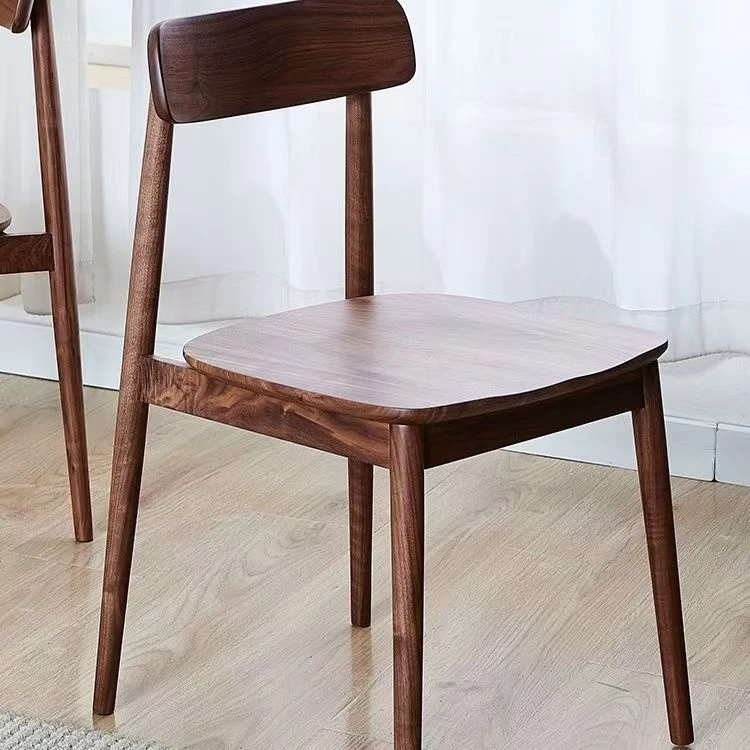 北美黑胡桃有为椅新中式家用简约北欧餐厅书桌椅休闲椅靠背椅
