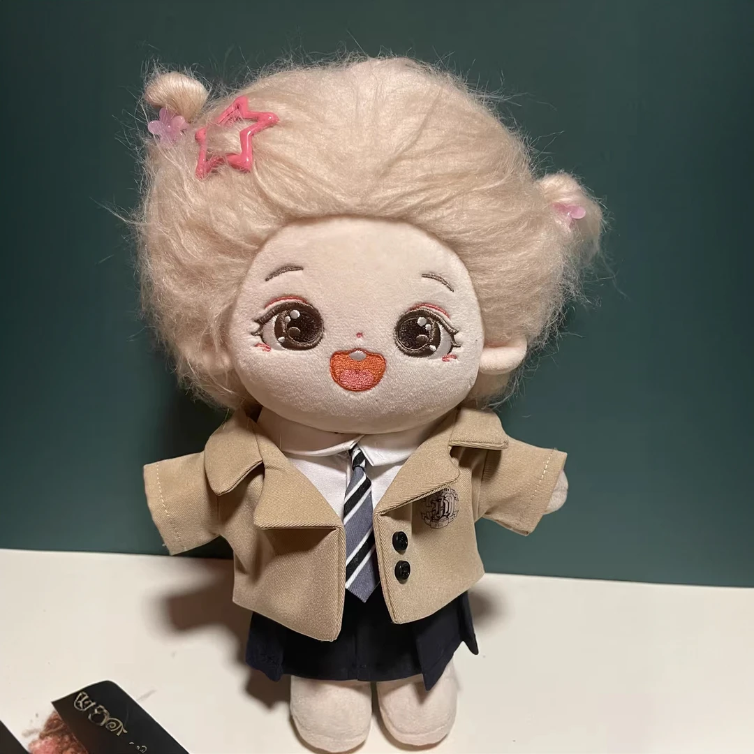 20CM棉花娃娃娃衣无属性公仔校园风可爱换装衣服明星同款套装