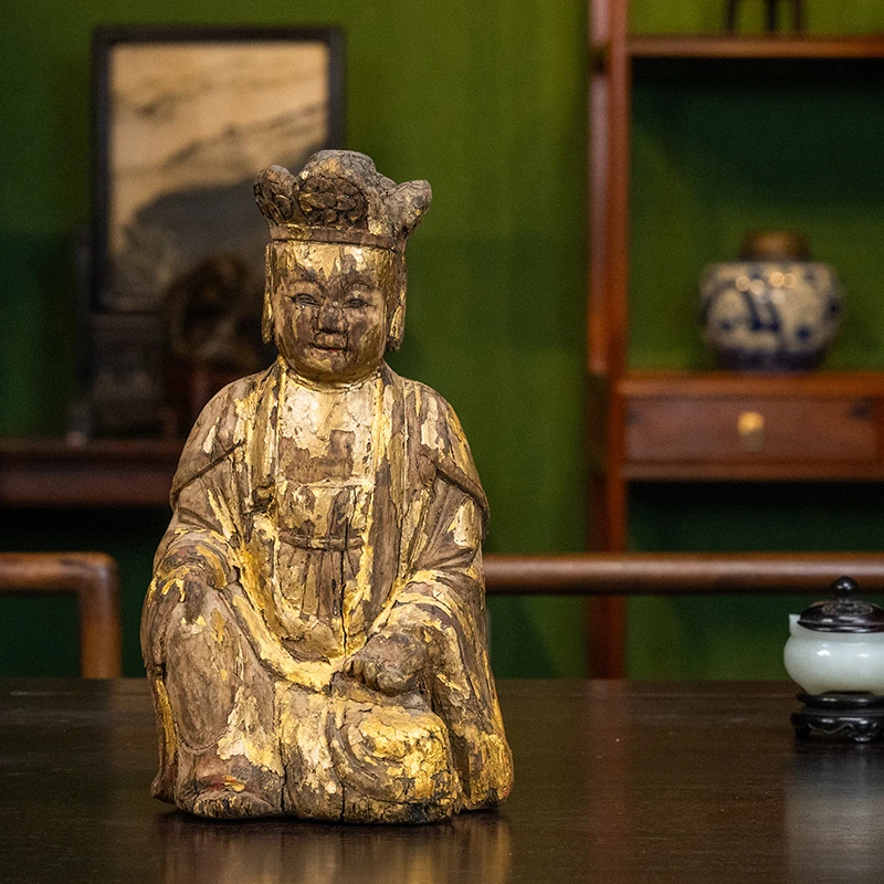 明 木胎金漆佛造像古董收藏