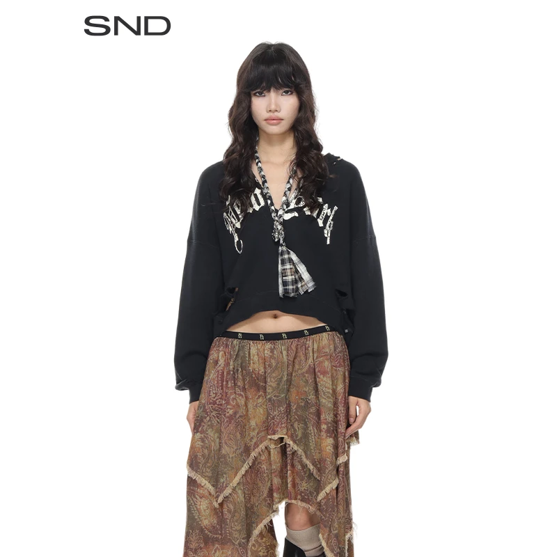 【R13 设计师品牌】SND AW24 宽松V领上衣 女款时尚秋冬