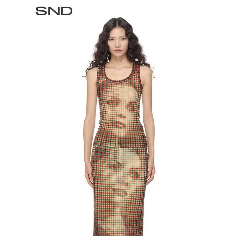 【JEAN PAUL GAULTIER 设计师品牌】SND AW24 人像网格背心 透气