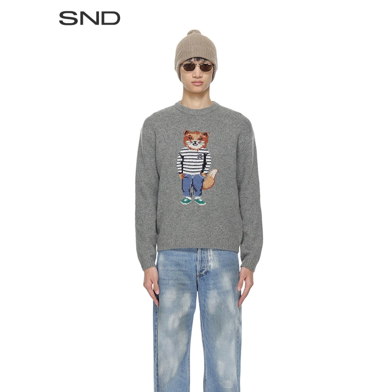 【SND MAISON KITSUNE 设计师品牌】SND AW24 狐狸嵌花套头衫