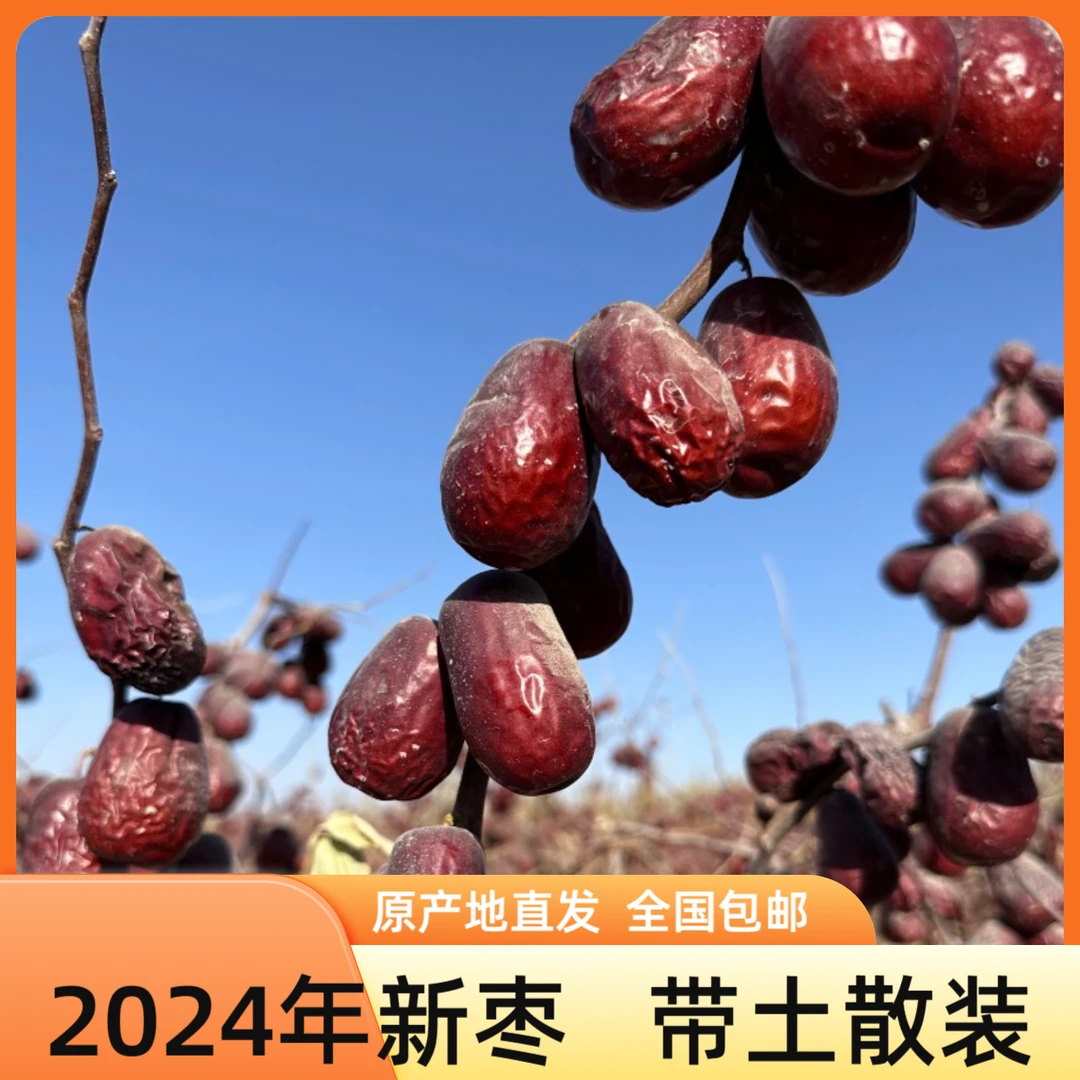 2024年新带土2级红枣3斤装未清洗原产地发货 全国包邮