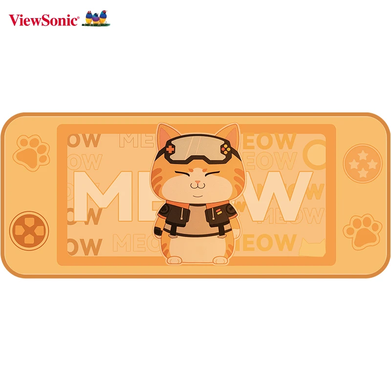 优派 黄猫鼠标垫超大号办公垫游戏电脑键盘垫800x300mm