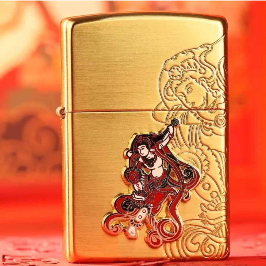 ZIPPO【直播】打火机太仓官版拉丝LOT-0122-C01敦煌博物馆佛音千年