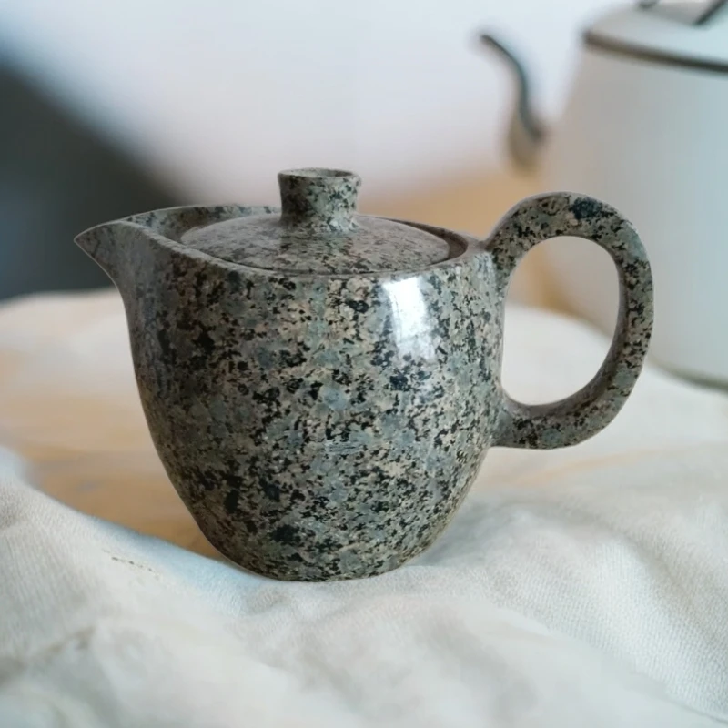中华黑色麦饭石公道杯一壶两用，手工家用创意茶壶复古