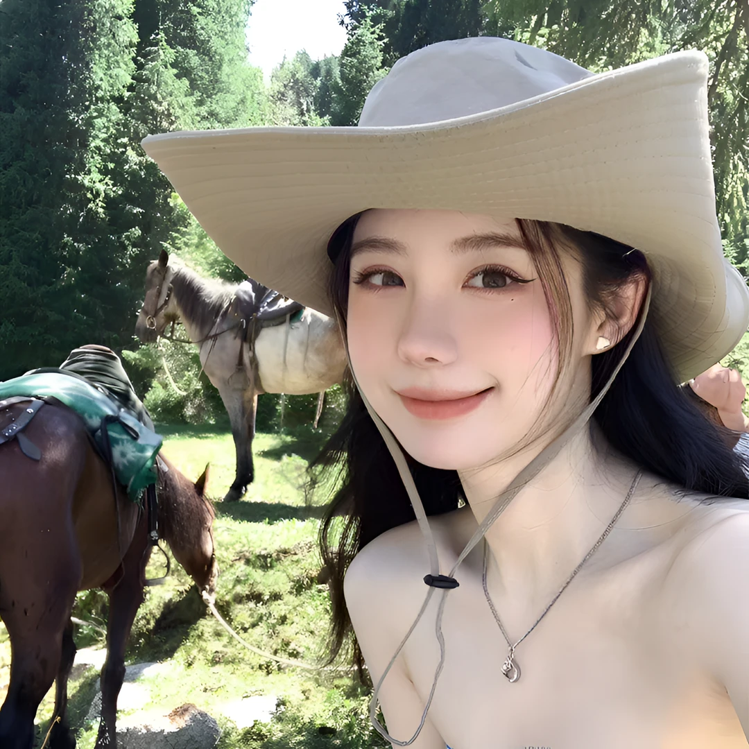 抽绳渔夫编织男女百搭西部牛仔帽夏季钓鱼帽休闲透气防晒遮阳帽子