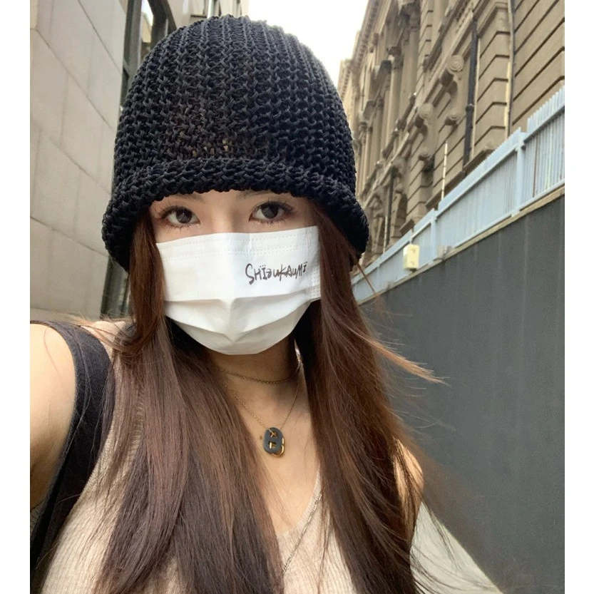 设计师款uma风清冷感日系夏季薄款冰丝凉感包头帽时尚街拍堆堆帽