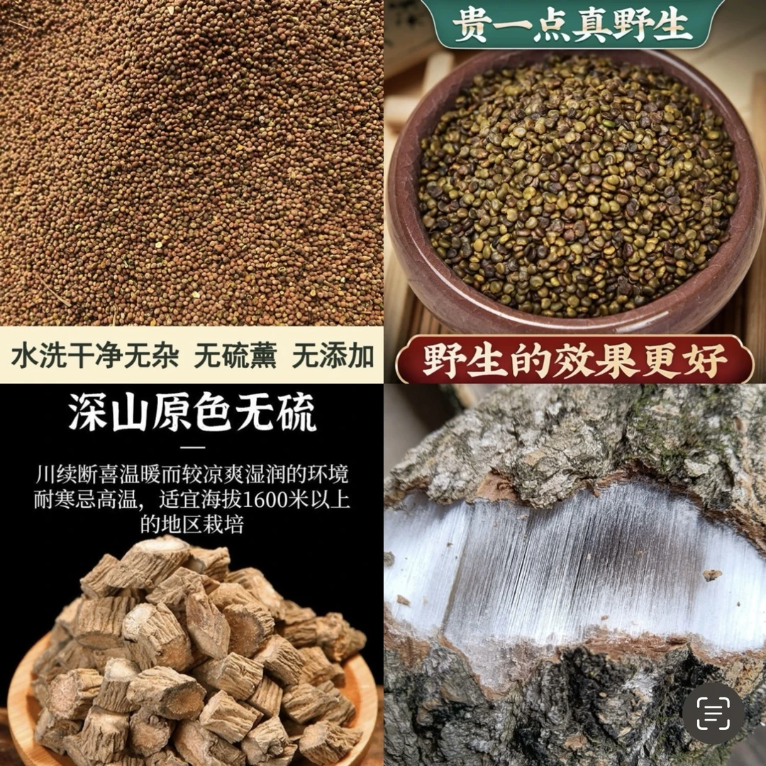 各250g[沙苑子川断杜仲小籽)共2斤新货