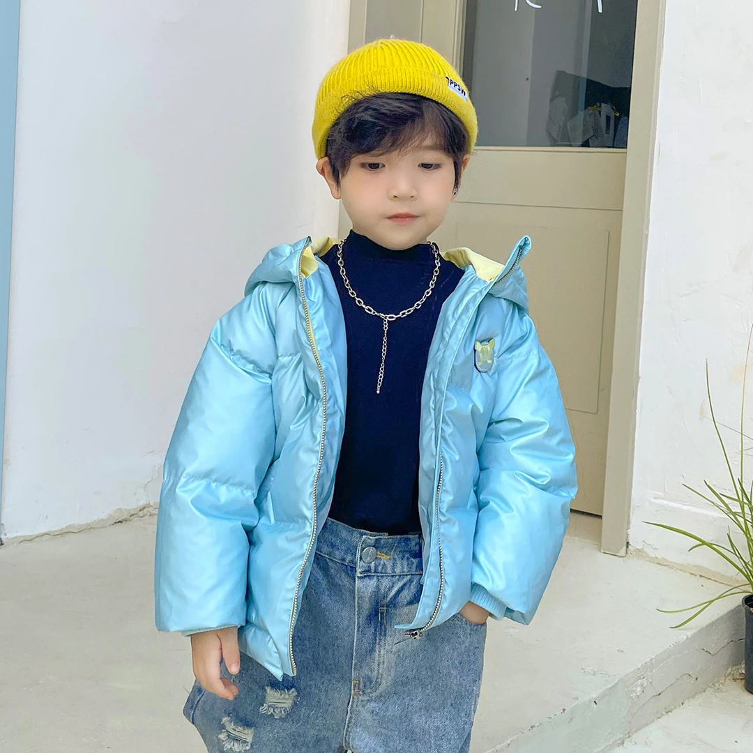 2023男女通用新款羽绒服儿童洋气连帽加厚中大童保暖冬季302133