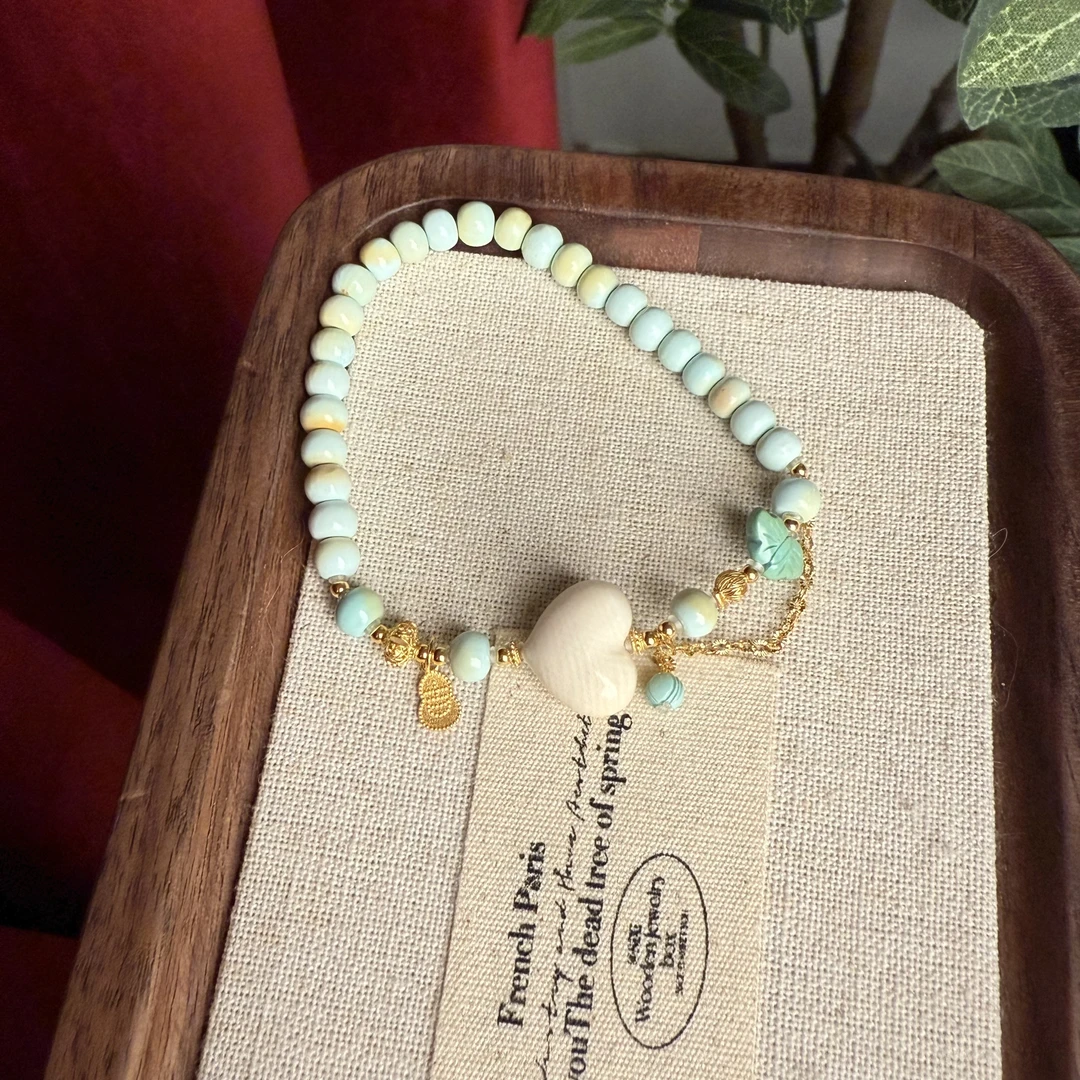 猛犸牙爱心手串原矿松俏色老型18K*自发