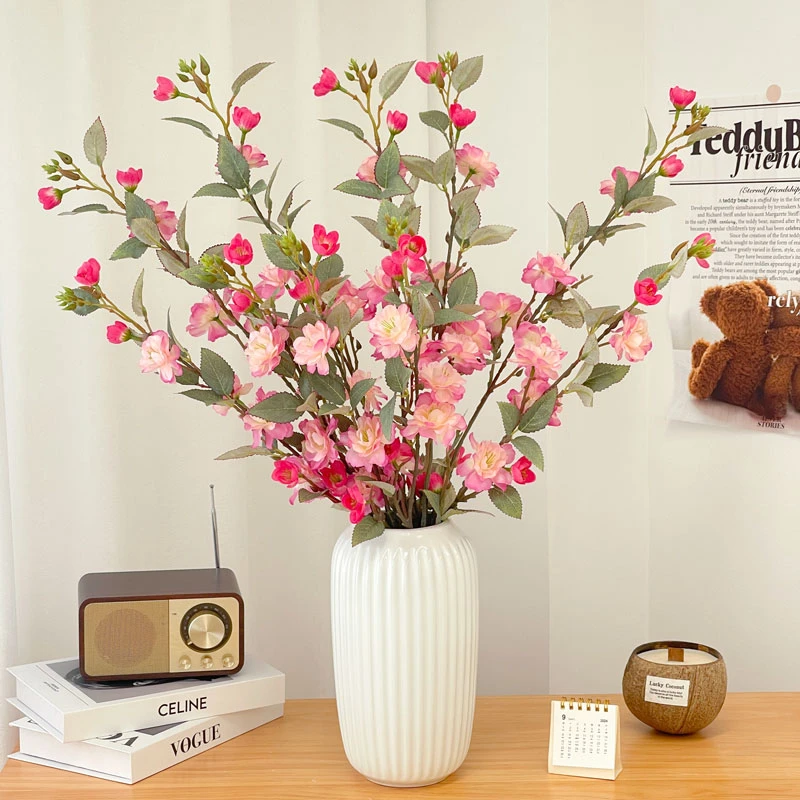 轻奢高端山茶花仿真花室内假花客厅摆件仿生干花餐桌装饰花艺摆设