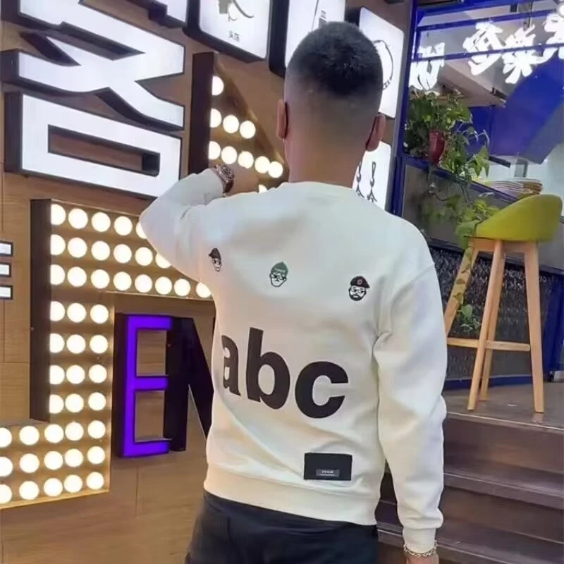 痞帅时尚卫衣ins潮牌长袖T恤2024新款春秋冬季男装上衣加绒打底衫