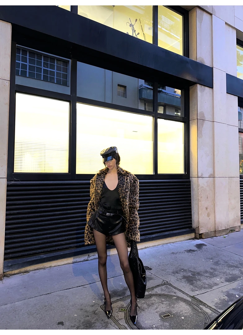 【0122stepll】腿精魅力 slp风A字阔腿皮短裤KKXMWS245277