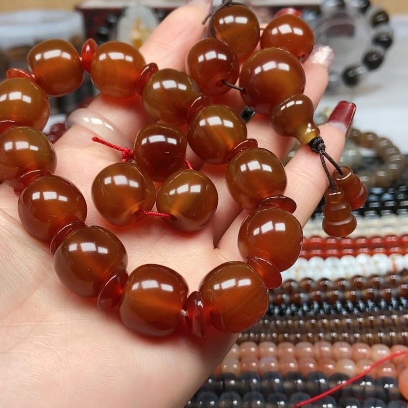 【闪购商品】玛瑙/玉髓手链未镶嵌阔*者手串