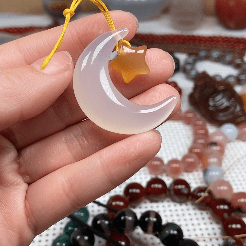 【闪购商品】玛瑙/玉髓手链未镶嵌沐*吊坠