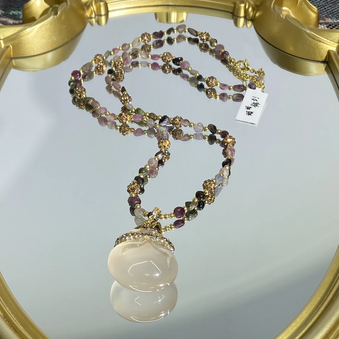 铜合金合成锆石项链 TTSD 白色福袋时尚潮流百搭款项链 1242