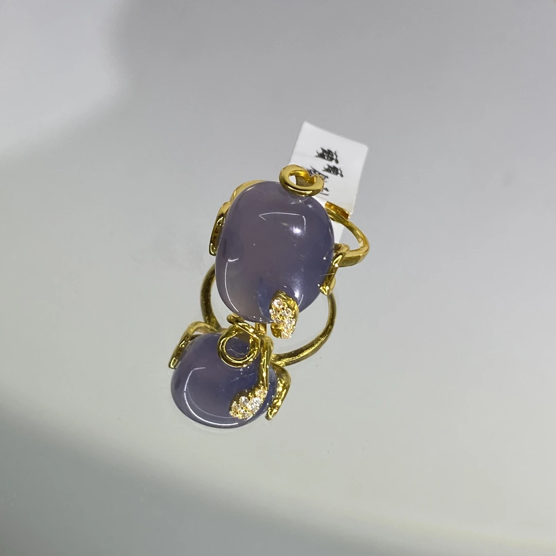 铜合金合成锆石戒指 TTSD 灰色时尚潮流百搭款戒指 723