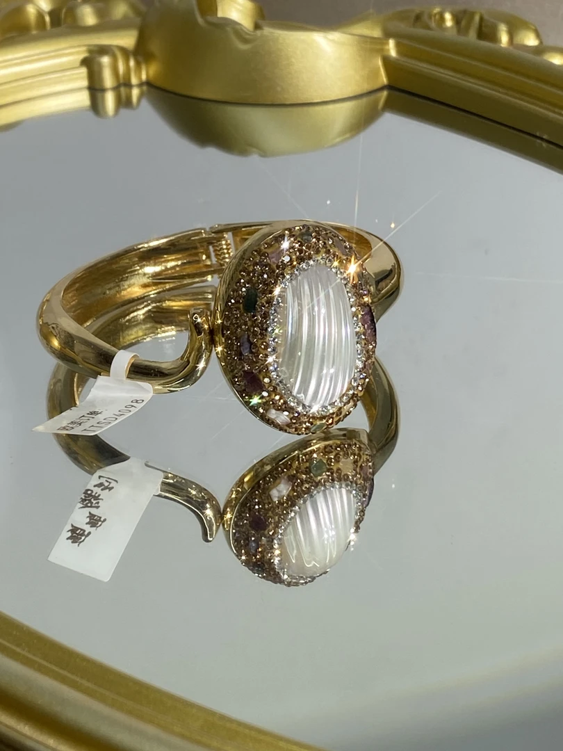 铜合金合成锆石手镯 TTSD 巴洛克时尚潮流百搭款手镯 4098