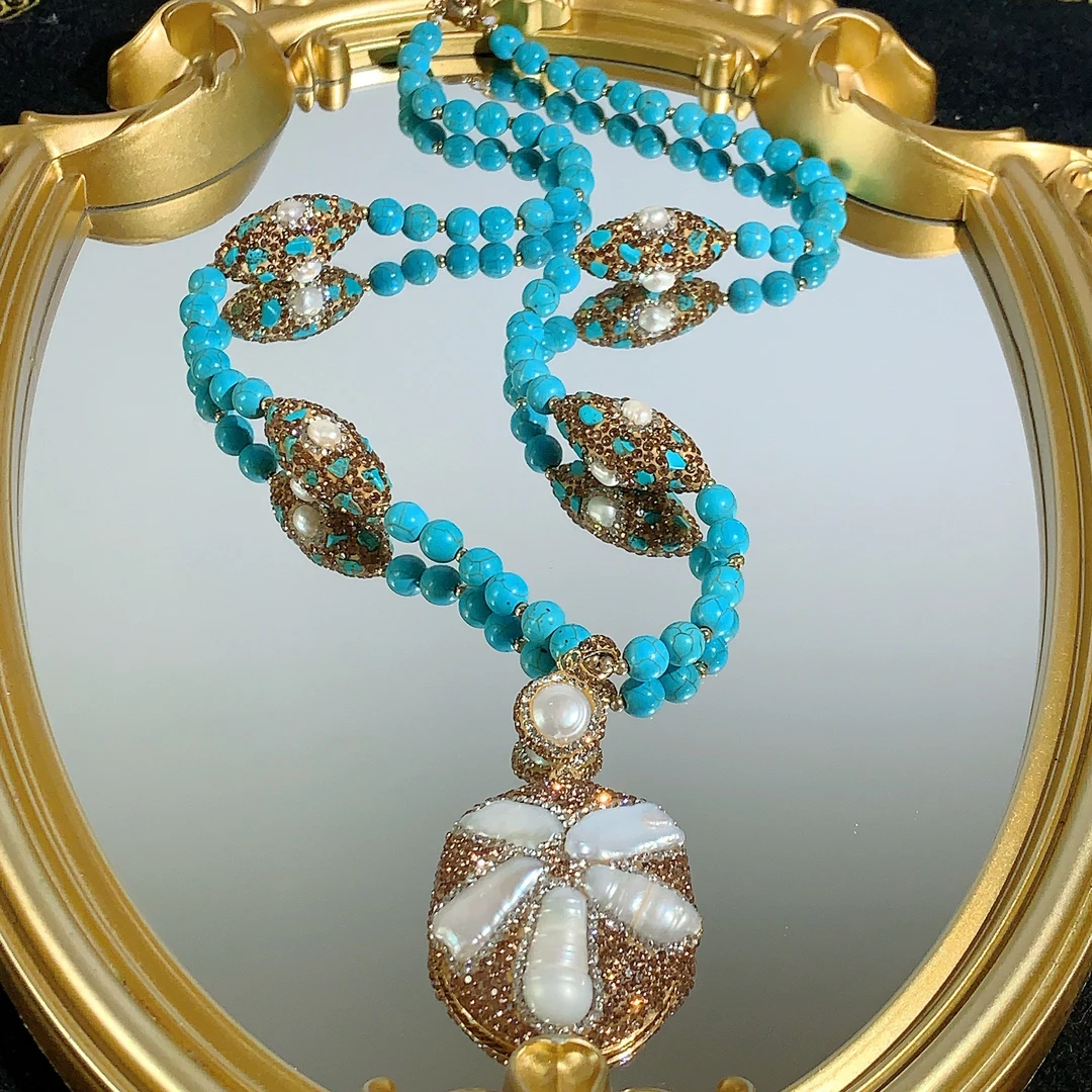 铜合金合成锆石项链 TTSD 白色时尚潮流百搭项链 336sz