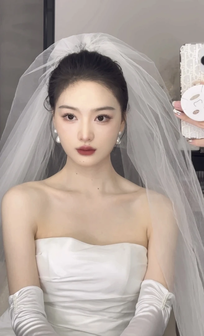 非金属婚庆饰品 WHITE 手工头纱