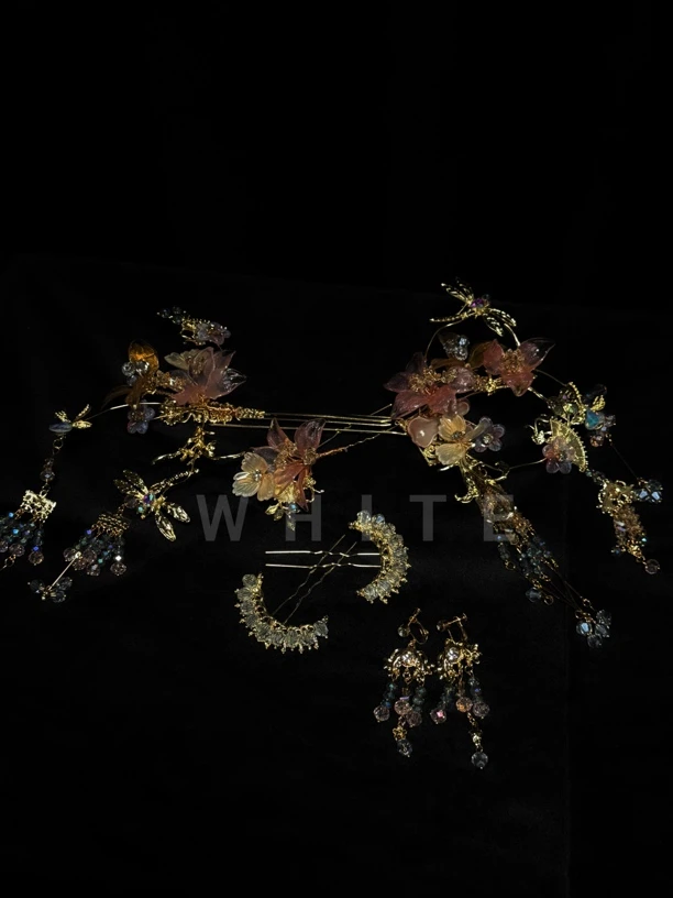 非金属亚克力婚庆饰品 新品中式 秀禾海棠 7件套