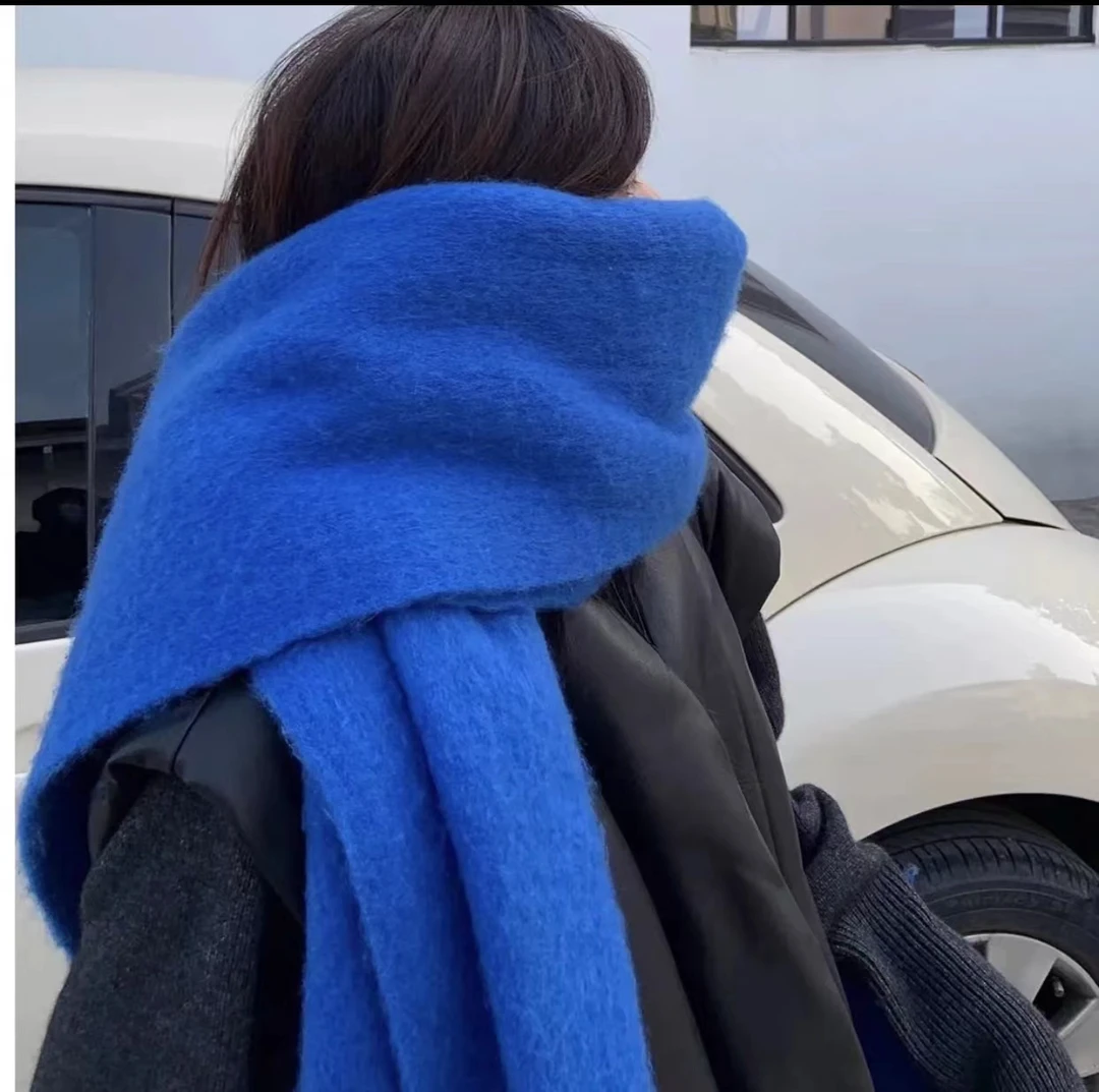 直播间【孤品围巾】专拍三情侣针织纯色长款网红