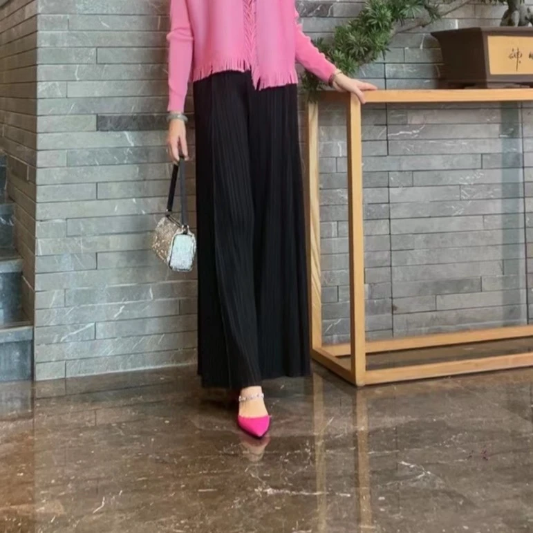 SENBIYAO/森比垚 8134#褶皱魔术阔腿裤子